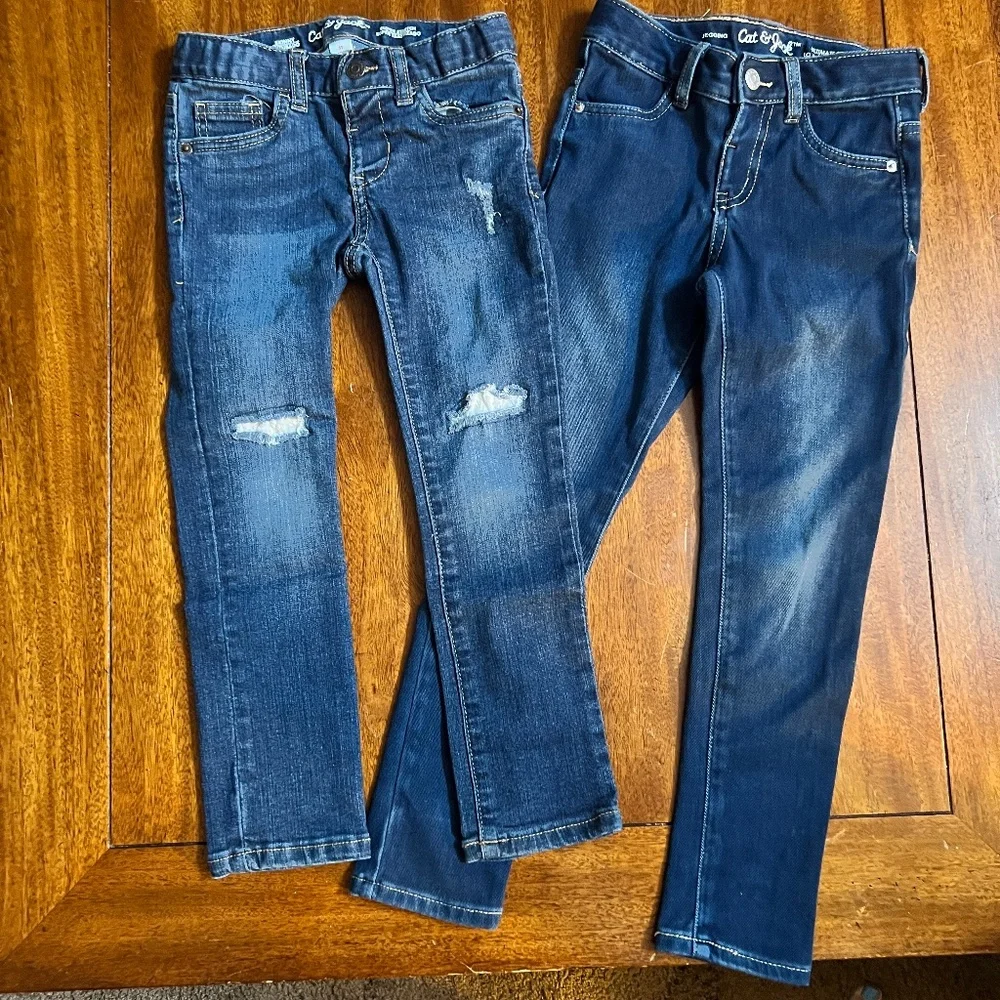 Baby Girl Size 5T Cat & Jack Clothes / Jeans, Coat and Dresses - Picture 2 of 7